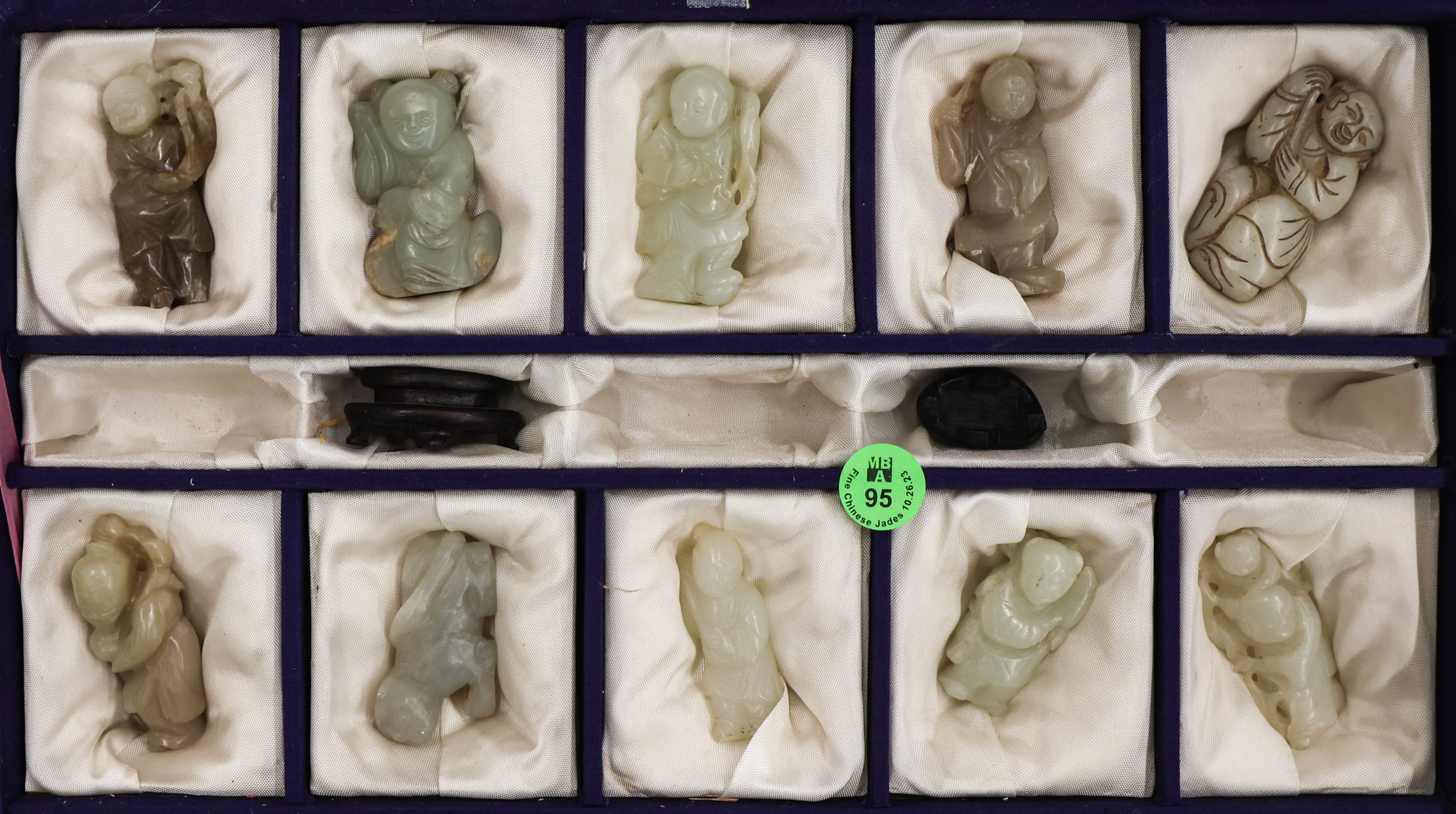 10pc Chinese Jade Figure Carvings 3afe6c
