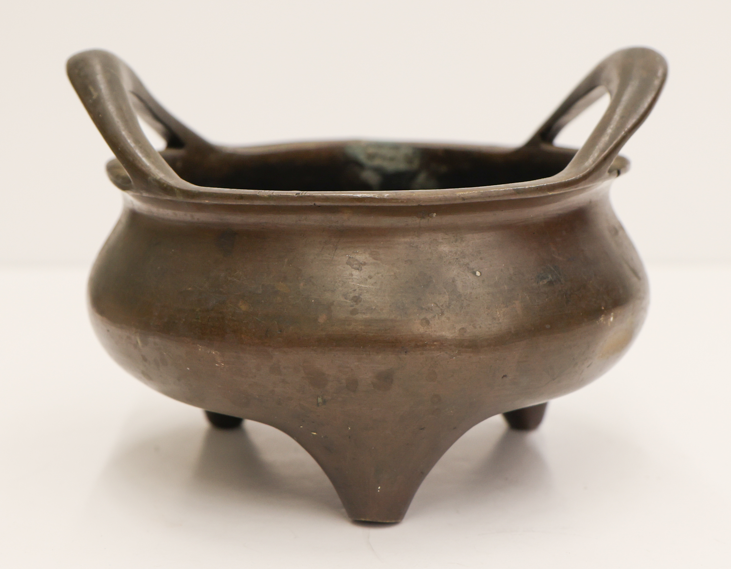 Chinese Bronze Tripod Handled Censer 3afeaa