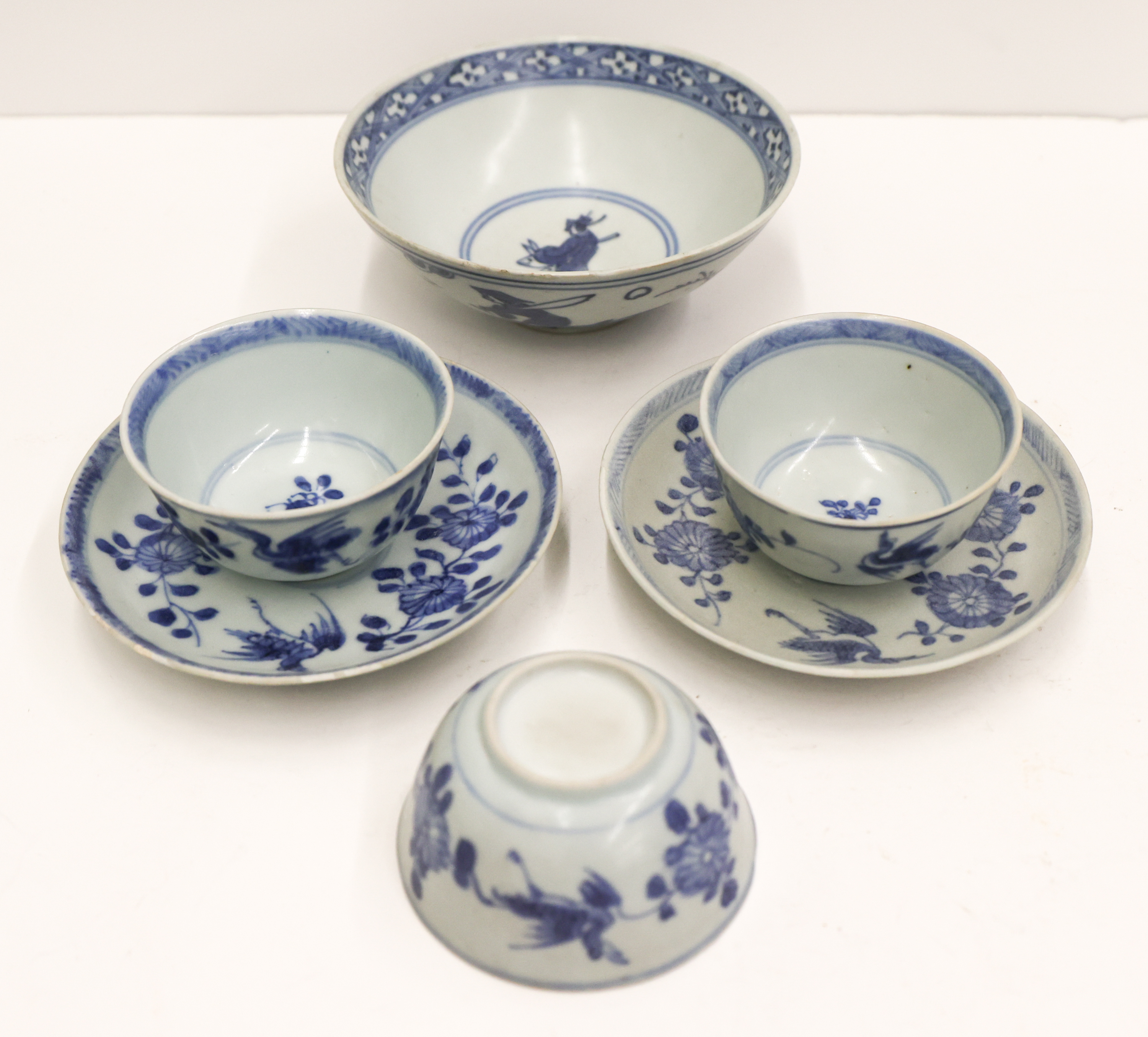 6pc Chinese Ming Blue White Cups 3afee0