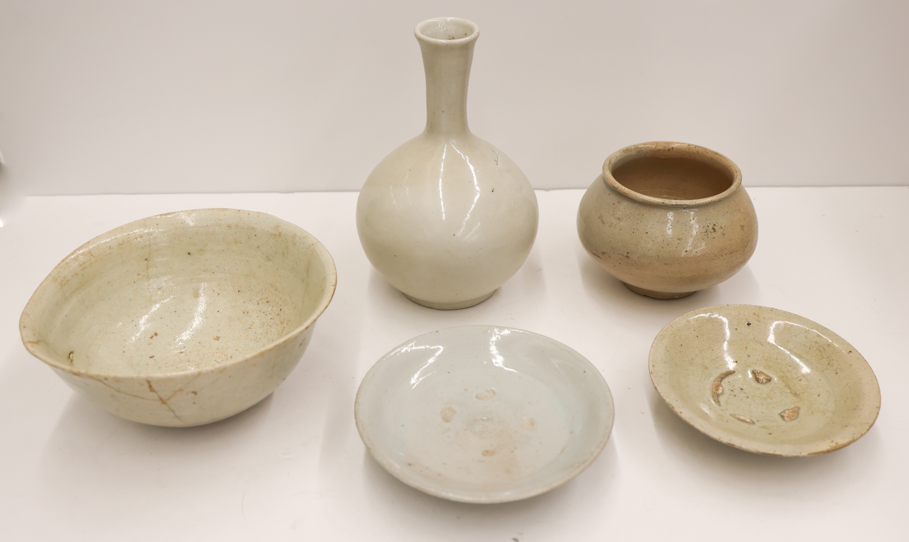 5pc Korean Joseon White Ceramics 3afee2