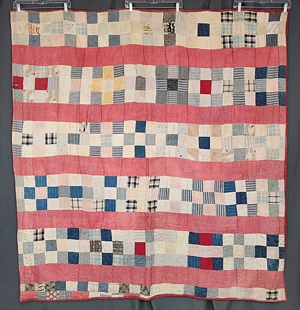 This Antique Quilt in a Quilt measures