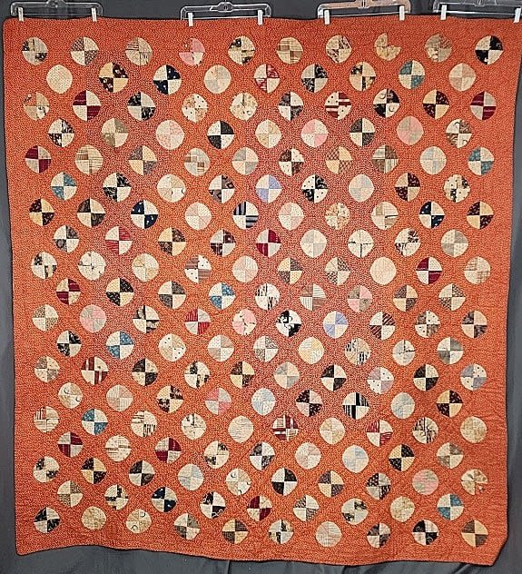 Antique c1890 Marble Pattern Quilt