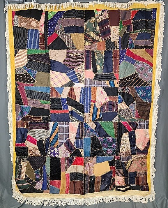 Antique Crazy Quilt measuring 71''x89''