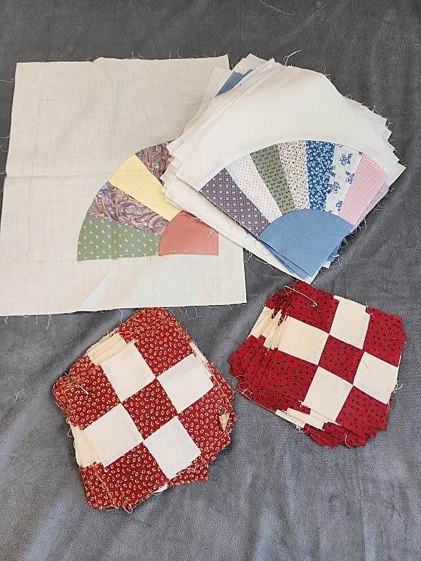 Antique 9 Patch Quilt Blocks with c1970