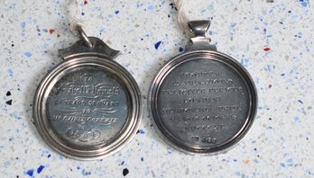 An antique silver medal/medallion