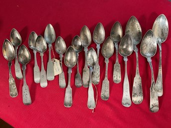 3 Coin silver serving spoons 8.25”L