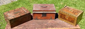 Three antique boxes including  3b005f