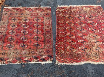 Two similar antique Bokara scatter