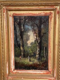 A late 19th C oil on wood board  3b00d6