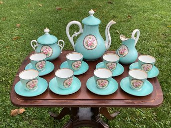 A late 19th C. German hand painted tea