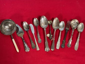 10 sterling spoons and forks with