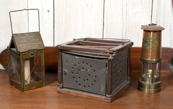 An antique copper and brass lantern 3b00e4