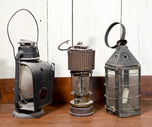 Three 19th C lanterns including  3b0131