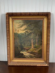 An early 20th C oil on paperboard  3b013e