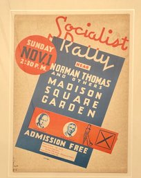 A vintage Socialist Rally poster,