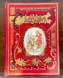 An antique Victorian scrap book,