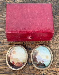 Two miniature landscape paintings 3b0153