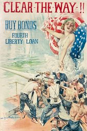 A color lithograph WWI poster  3b0176