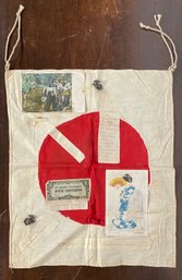 A red and white fabric WWII Pacific 3b0177