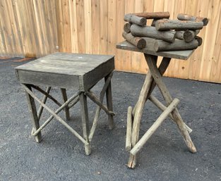 Two vintage rustic Adirondack style 3b018d