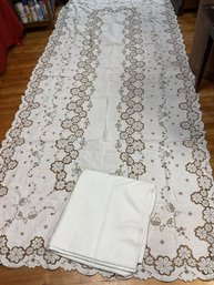 Large size vintage tablecloth and