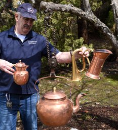 Including large copper kettle with