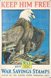 Vintage War Savings Stamps poster  3b01b7