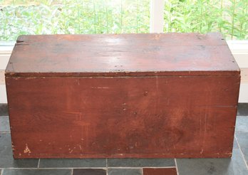 An antique red painted pine six 3b01cf