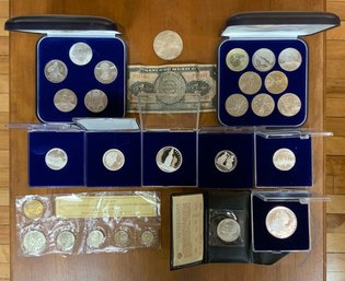 An collection of assorted foreign coins