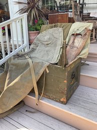 WWI/WWII items, Including: a trunk,