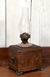 A late 19th C. rectangular copper lantern,