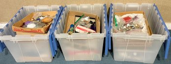 Three boxes of costume jewelry