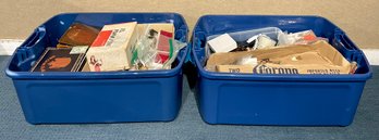 Two boxes costume jewelry and collectibles.