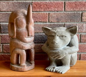 A vintage concrete Gargoyle figure