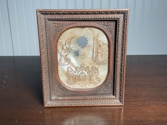 An antique relief carved Russian