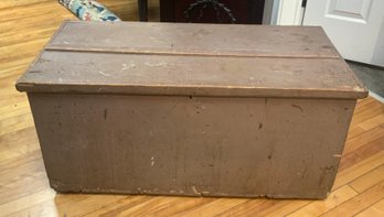 A 19th C. painted blanket box in