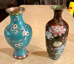 Antique turquoise Cloisonne vase,