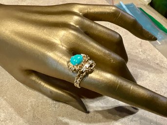 A 14k textured bypass style ring  3b02aa