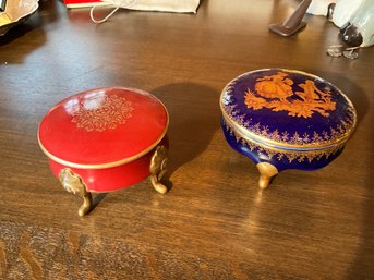 A Limoges footed dresser covered