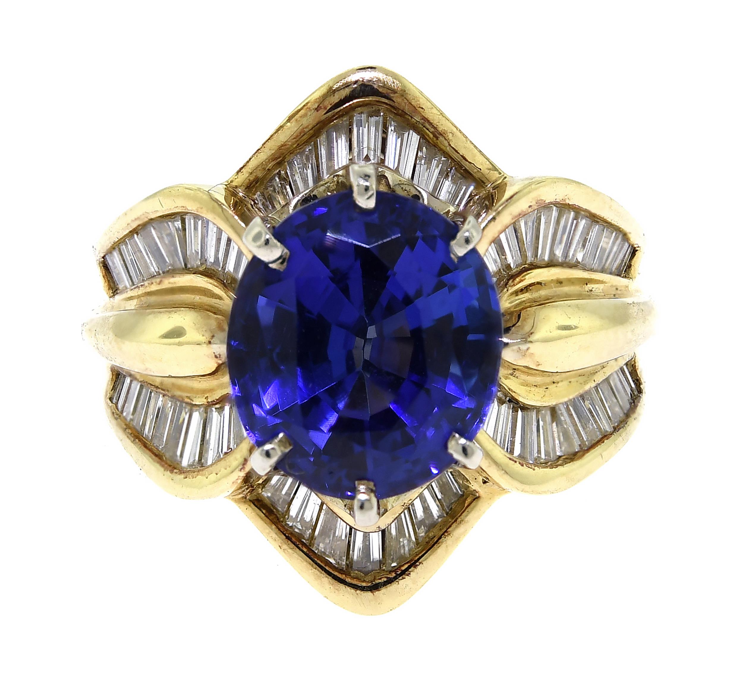 FABULOUS TANZANITE AND DIAMOND 3b0356