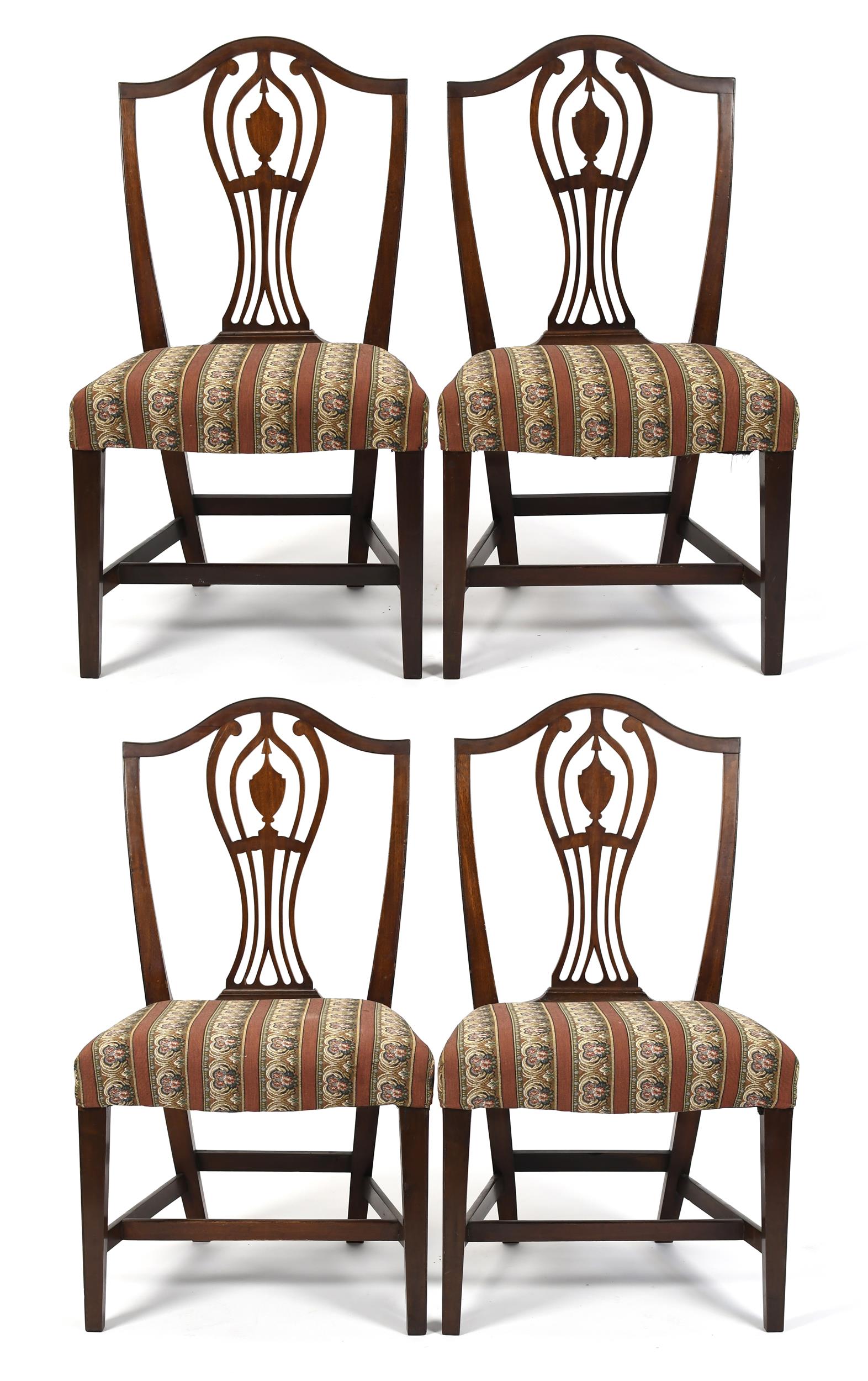 SET OF FOUR FEDERAL CT SIDE CHAIRS  3b0364