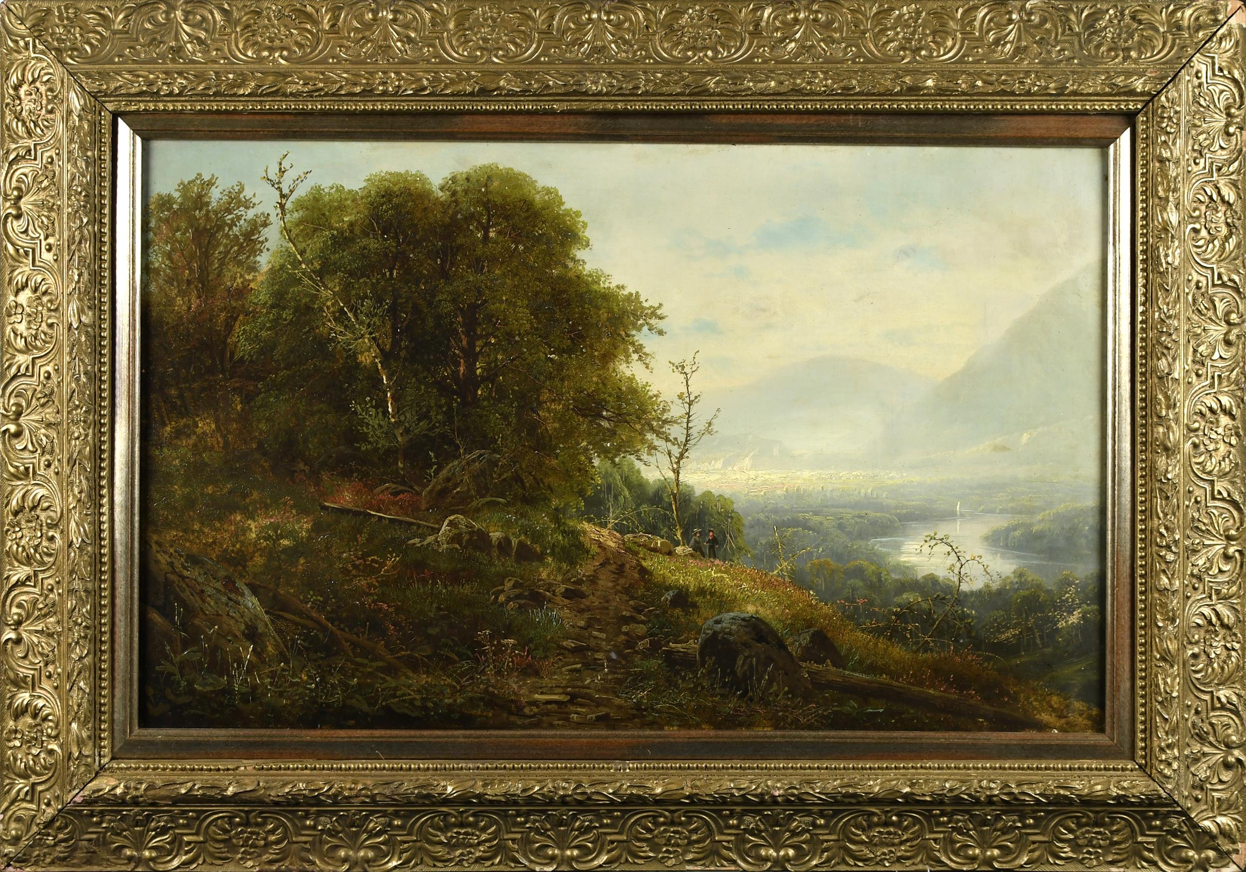 SIGNED 19TH C. O/C, HUDSON RIVER