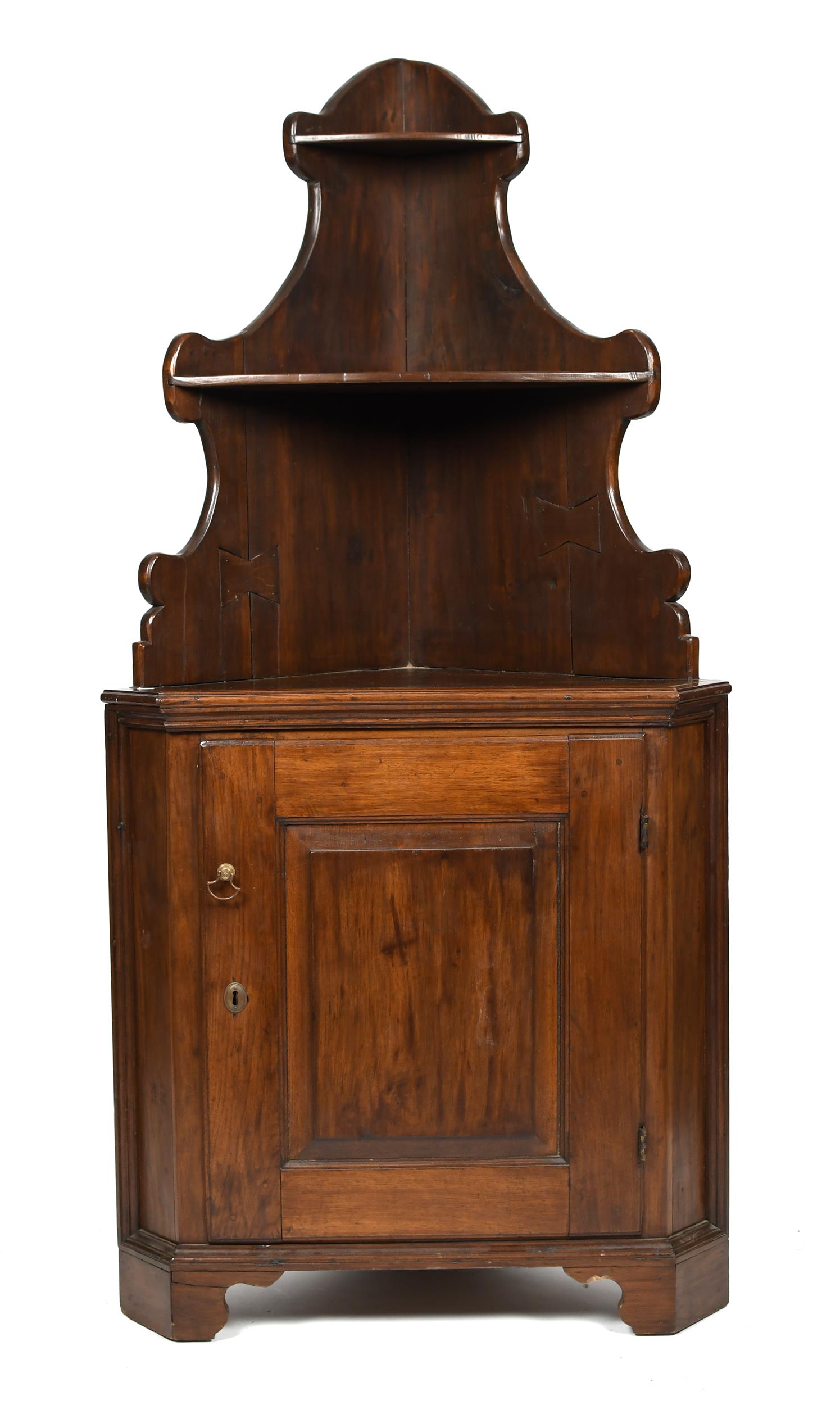 19TH C. PA DIMINUTIVE WALNUT CORNER