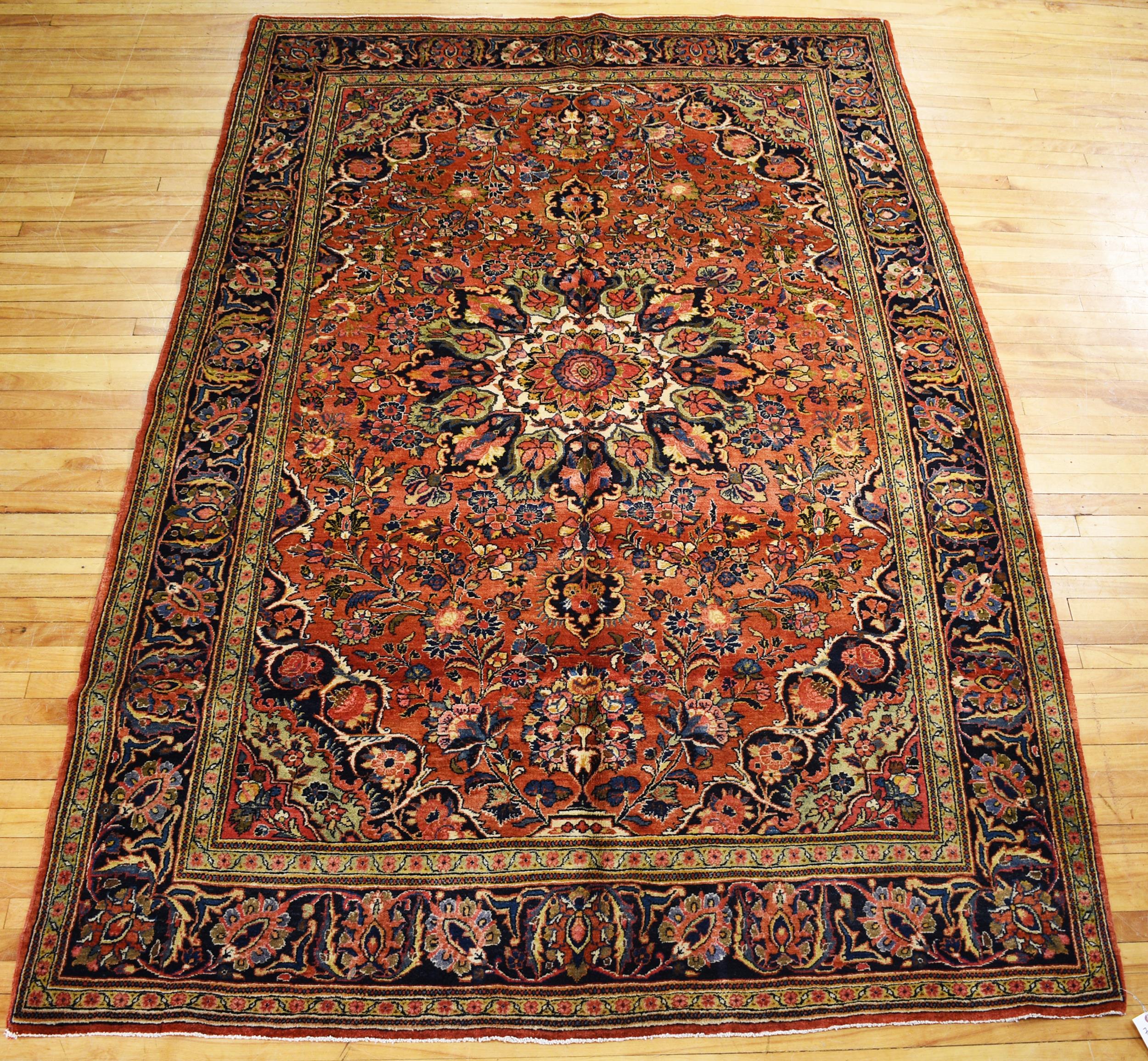 VINTAGE PERSIAN ORIENTAL AREA RUG.