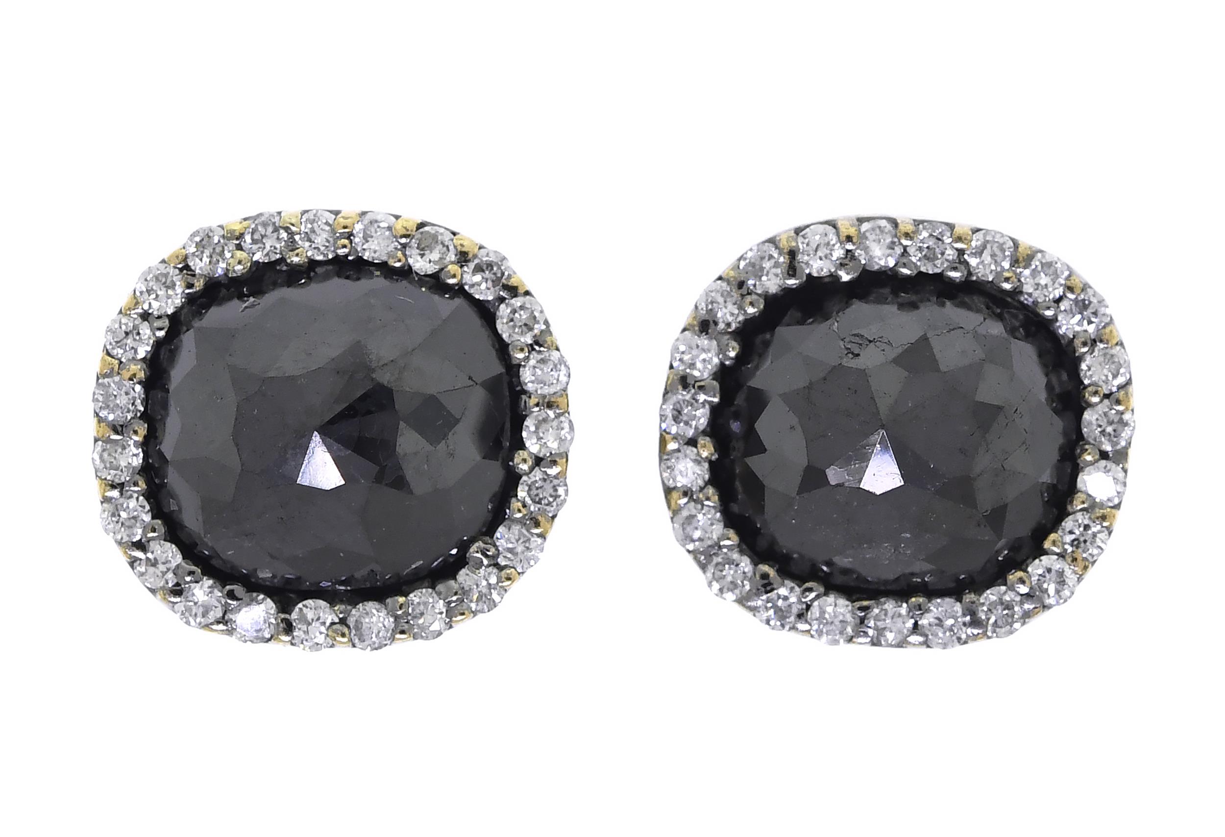 BLACK ROSE CUT DIAMONDS W HALO 3b0449