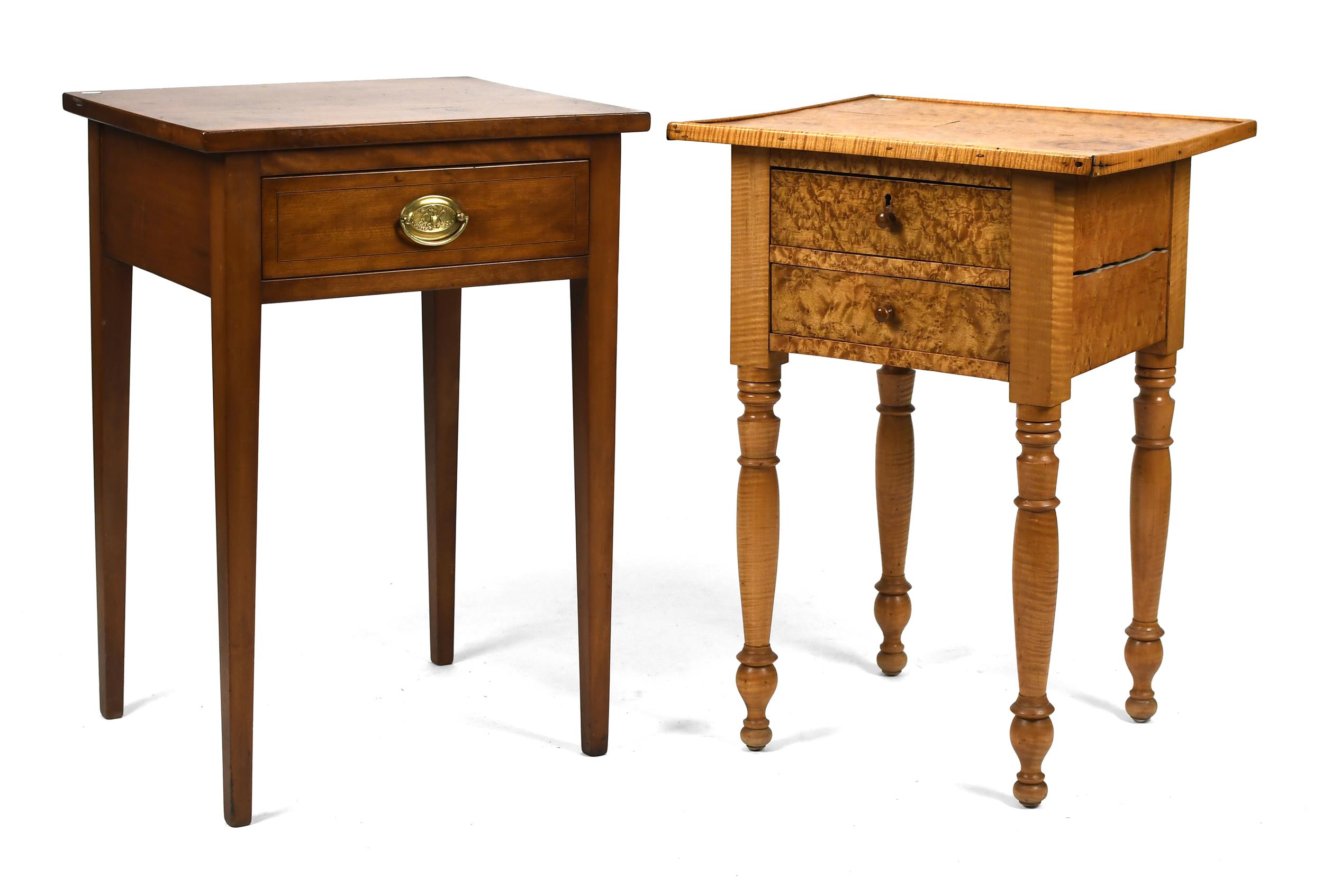 TWO 19TH C. AMERICAN STANDS, CHERRY