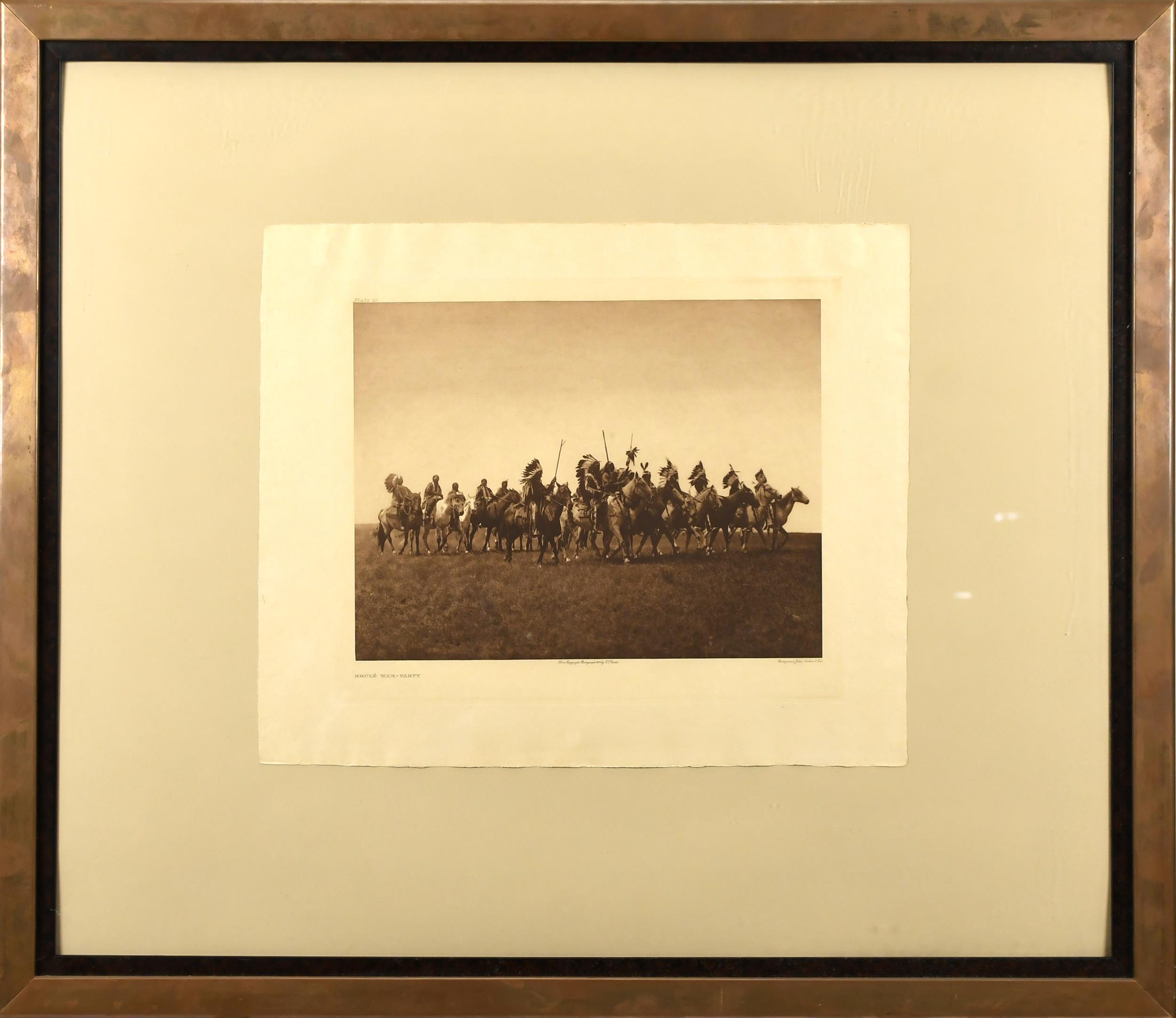 EDWARD CURTIS PHOTOGRAVURE, BRULE WAR