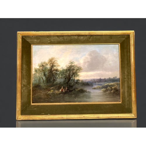 A 19TH CENTURY RIVER LANDSCAPE 3b0627