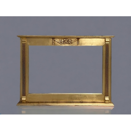 A CARVED GILT-WOOD OVERMANTLE MIRROR.GLASS