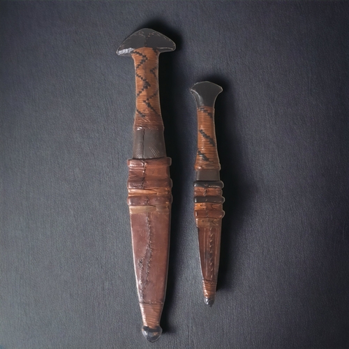 TWO ANTIQUE SUDANESE DAGGERS.